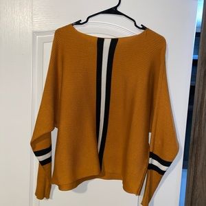 Orange, Black, & White Sweater